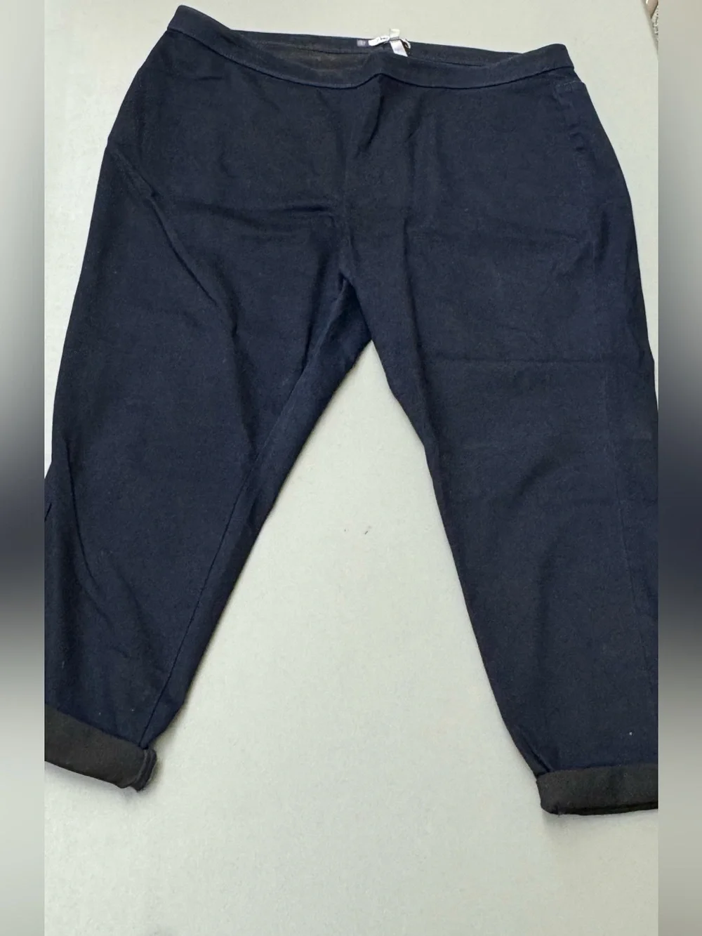 Jennifer Lopez Plus size Dark Navy Jegging Capris Cropped Pants w Back Pockets